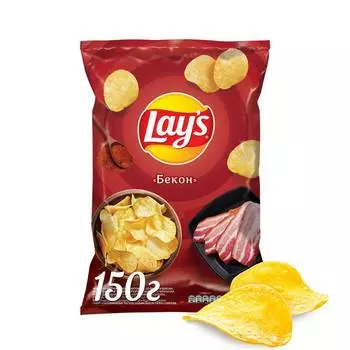 Чипсы картофельные Lays Бекон 150г