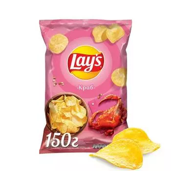 Чипсы картофельные Lay's Краб 150г