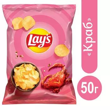 Чипсы картофельные Lay's Краб 50г
