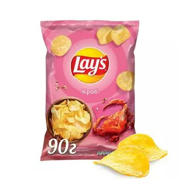 Чипсы картофельные Lays Краб 90г