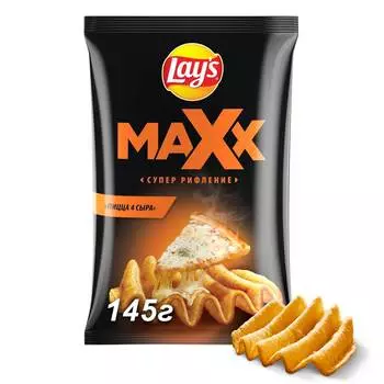 Чипсы картофельные Lay's MAXX Пицца 4 сыра 145г