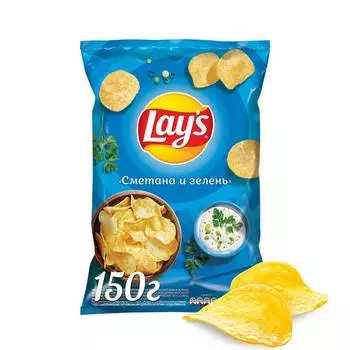 Чипсы картофельные Lay's Сметана/зелень 150г