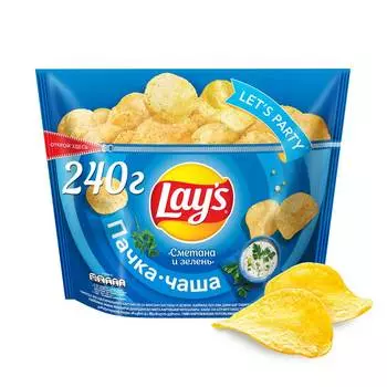 Чипсы картофельные Lay's Сметана/зелень 240г