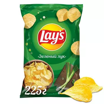 Чипсы картофельные Lay's Молодой зеленый лук 225г