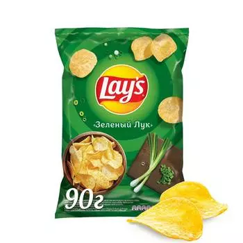 Чипсы картофельные Lays Зеленый лук 90г