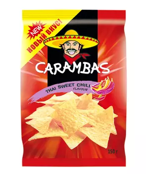 Чипсы кукурузные Carambas Сладкий тайский перец 150г