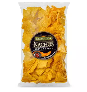 Чипсы кукурузные Nachos барбекю 500г Delicados