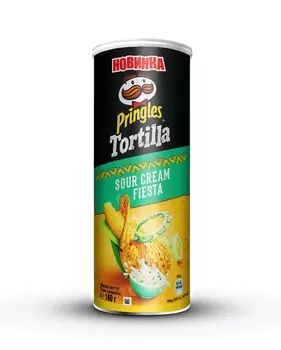 Чипсы кукурузные Pringles Tortilla Сметана/Лук 160г