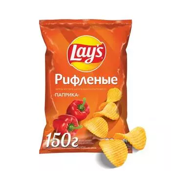 Чипсы картофельные Lay's Рифлёные Паприка 150г