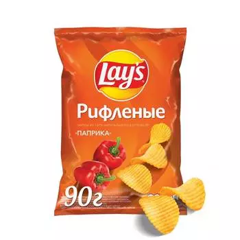 Чипсы Lays рифленые со вкусом Паприка 90г