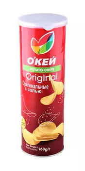 Чипсы ОКЕЙ Оригинальные 160г