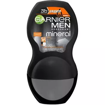Дезодорант-антиперспирант ролик мужской Garnier Mineral Защита 6 Очищающая Моринга защита 72 часа 50мл