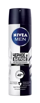 Дезодорант спрей мужской Nivea мужской Невидимый д/черного и белого 150мл