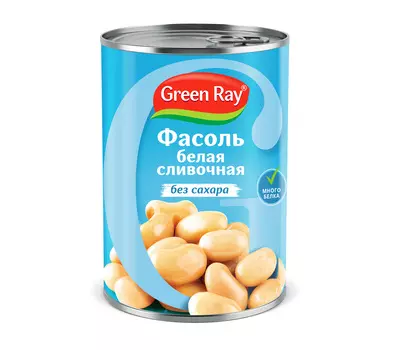Фасоль белая Грин Рэй сливочная крупная 425мл