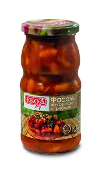 Фасоль Еко с грибами по-гречески 510г