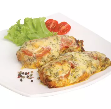 Филе куриное с томатами и сыром.100гр.