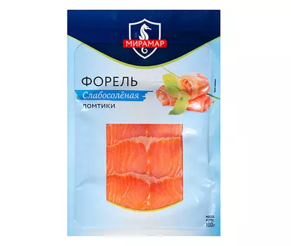 Форель филе-ломтики с/с Мирамар 100г