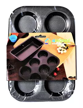 Форма д/выпекания 4Home кексов на 6 шт., а/п покрытие