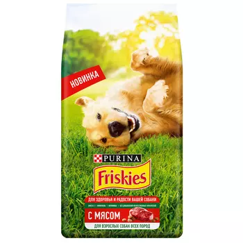 Friskies для взрослых собак с мясом, 10 кг