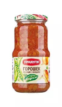 Горошек Пиканта печеный с овощами 530г