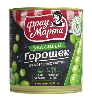 Горошек зеленый Фрау Марта 310г