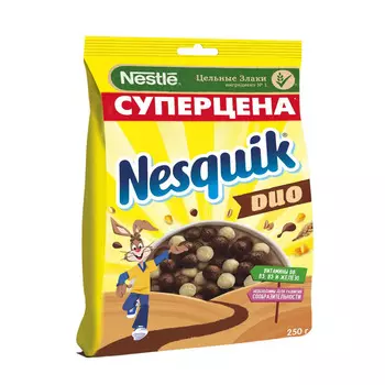 Готовый завтрак Nesquik Duo молочный шоколад 250г