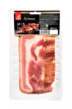 Грудинка в/к ОКЕЙ Нежная 150г нарезка