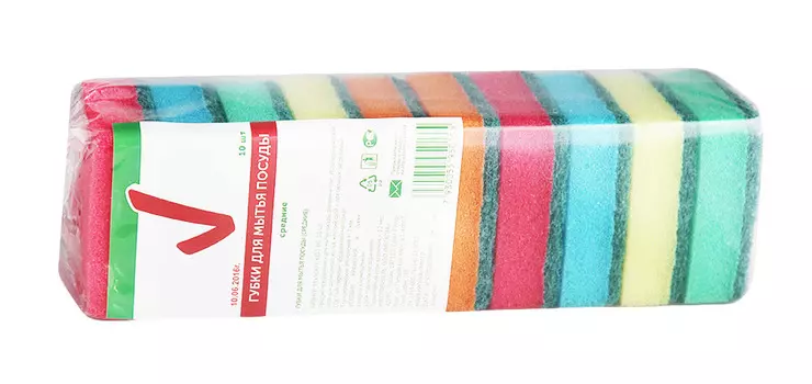 Губки д/мытья посуды ТЧН! средняя 10шт