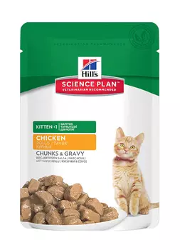 Hill`s Science Plan 85 г пауч для котят курица кусочки в соусе 1х12