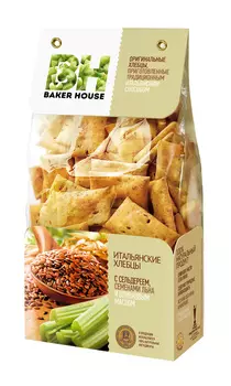 Хлебцы Baker House сельдерей и семена льна 250г Раменский