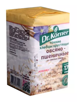Хлебцы Dr.Korner Овсяно-пшеничные со смесью семян 100г