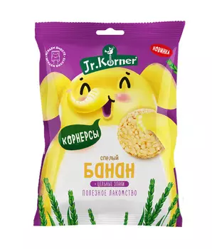 Хлебцы хрустящие рисовые мини хлебцы Jr.Korner с бананом 30г