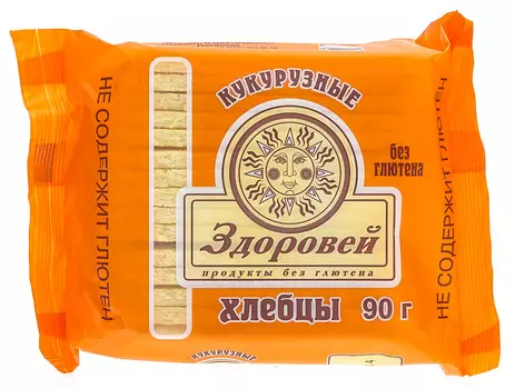 Хлебцы кукурузные Здоровей б/глютена 90г