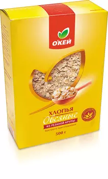 Хлопья овсяные ОКЕЙ 500г