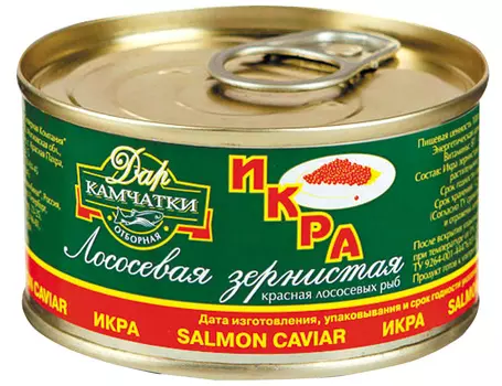Икра лососевая ТУ Дар Камчатки 140г ж/б
