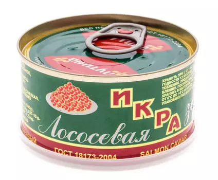 Икра лососевая зернистая ГОСТ Путина 140г ж/б