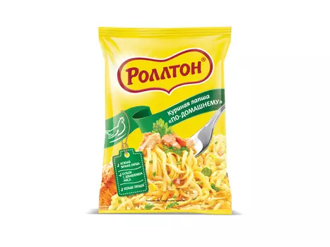 Изделия макаронные быстрого приготовления Роллтон куриная лапша по-домашнему 85г