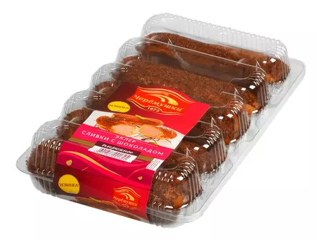 Эклеры Черемушки Сливки с шоколадом 200г