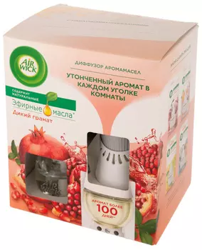 Электро аромадиффузор Air Wick комплект со сменным флаконом Дикий Гранат