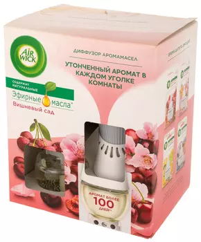 Электро аромадиффузор Air Wick комплект со сменным флаконом Вишневый сад