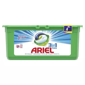 Капсулы д/стирки Ariel Cвежесть от Lenor 30шт