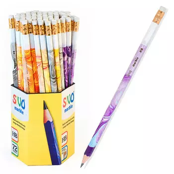 Карандаш ч/гр с ластиком sivo marble тв hb упаковка 72шт дисплей sv-6011m56 601156001