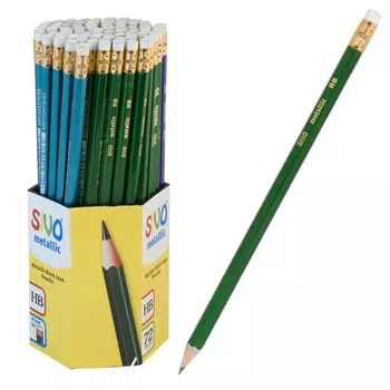 Карандаш ч/гр с ластиком sivo metallic тв hb упаковка 72шт дисплей sv-6011m55 601155002