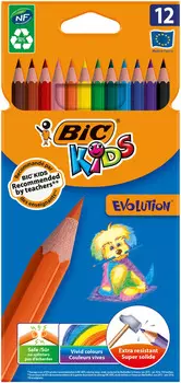 Карандаши цветные bic kids evolution 12цв