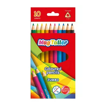 Карандаши цветные толстые magtaller kuvio jumbo 10 цветов