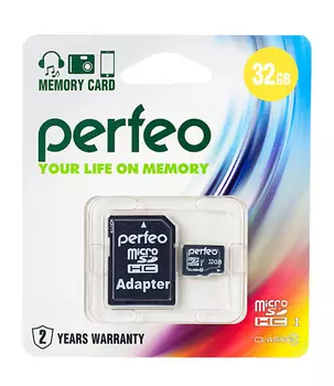 Карта памяти Perfeo microSD 32GB High-Capacity Class 10