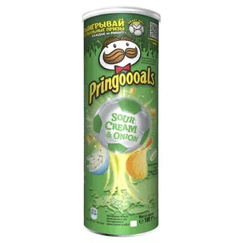 Картофельные чипсы Pringles со вкусом зеленого лука 165г