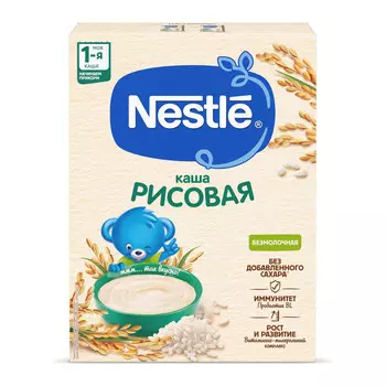 Каша Nestle без молока рисовая с 4мес 200г