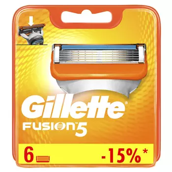Кассеты д/станка мужские Gillette Fusion 6шт