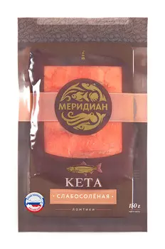 Кета филе-ломтики с/с Меридиан 150г